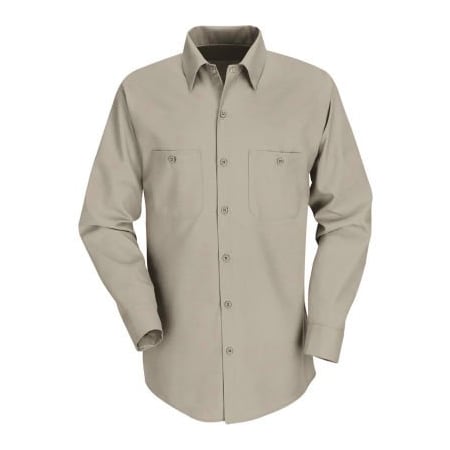Vf Imagewear Red Kap Men's Industrial Work Shirt Long Sleeve Khaki Regular-L SP14 SP14KKRGL